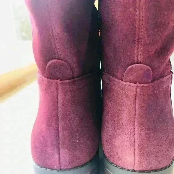 NEW! Lucky Brand Lefara Sugar Red Suede Boots. - Picture 8 of 10